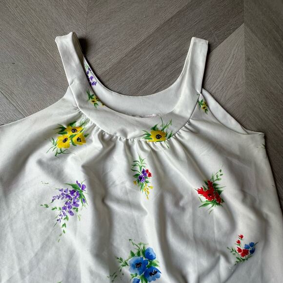 Vintage Garden Party Floral House Dress Dressing Gown Caftan Muumuu 70s 60s - Picture 6 of 11